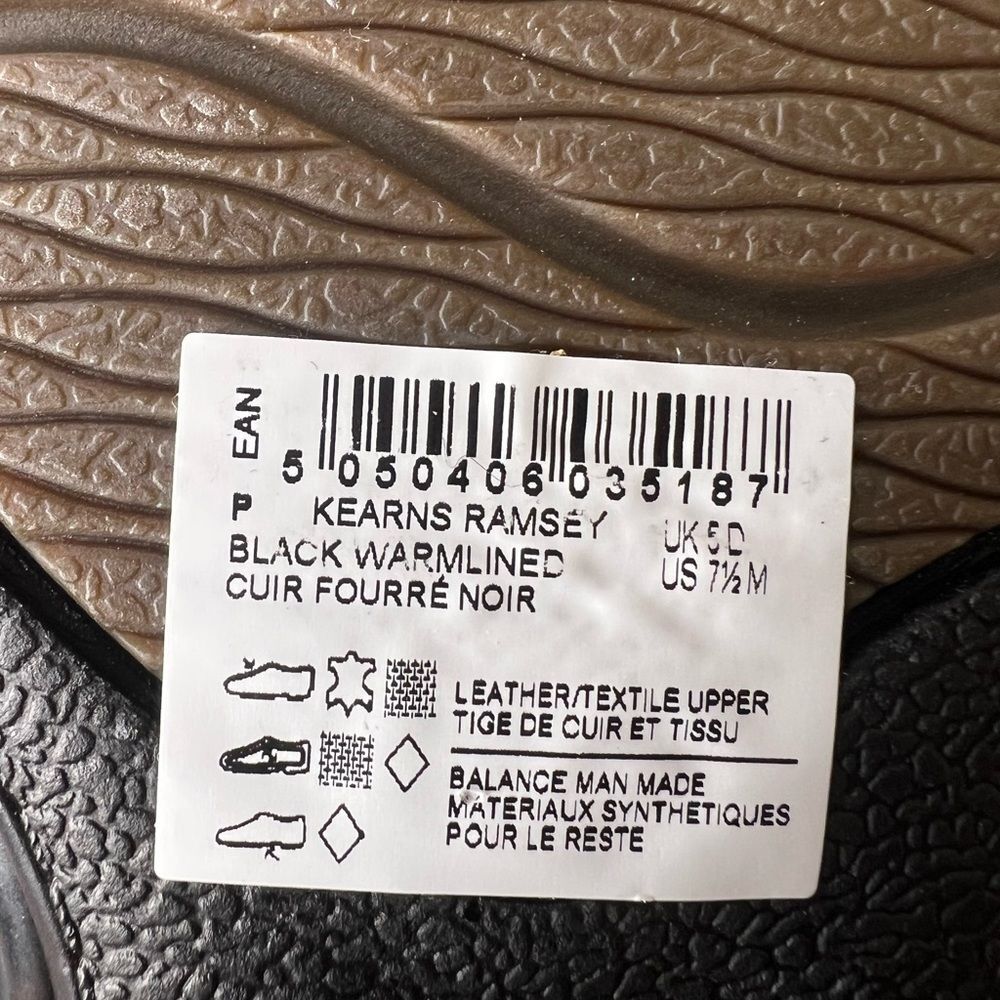 Clarks Leather Water Resistant Ankle Boots w/Faux Fur KEARNS RAMSEY Black - Picture 9 of 9